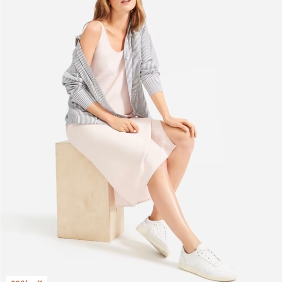 Everlane Pink Slip Midi Dress - Picture 4 of 7